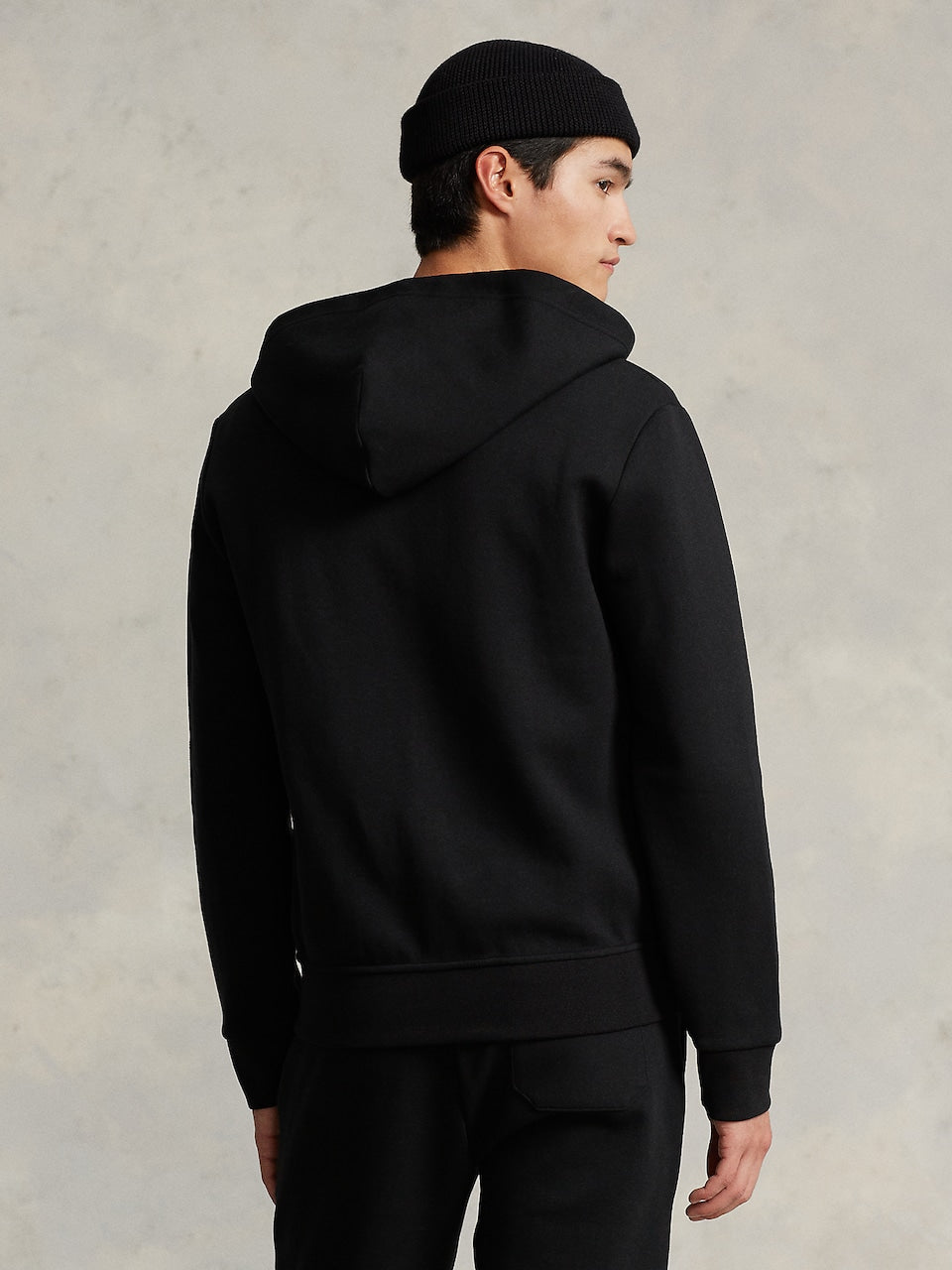 Sweat à capuche en maille double - Polo Black