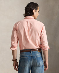 Chemise Oxford écossaise coupe classique - Orange & White