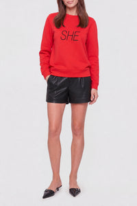 Long-sleeved jumper - Scarlet