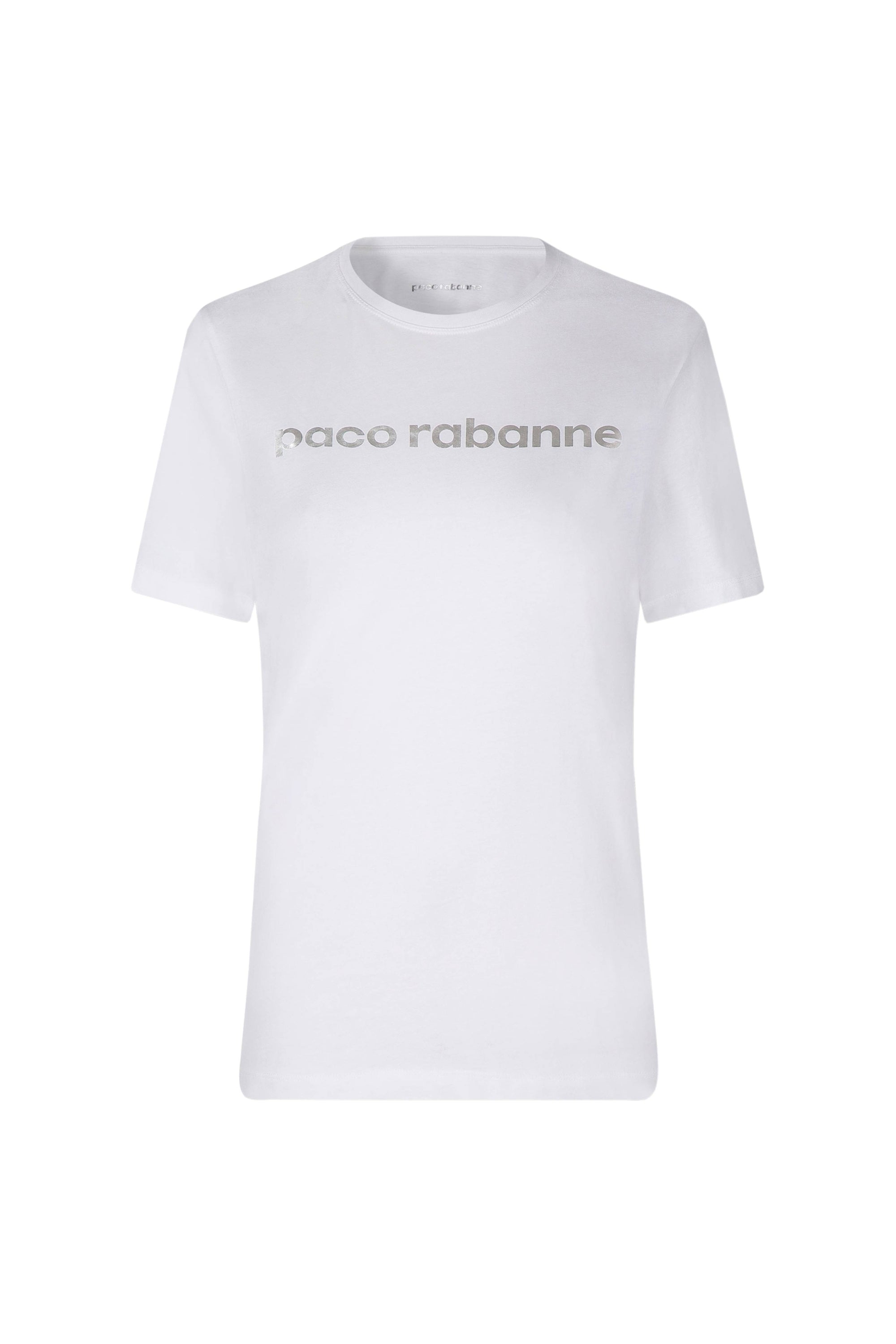 T-shirt à col rond avec logo - White & Silver
