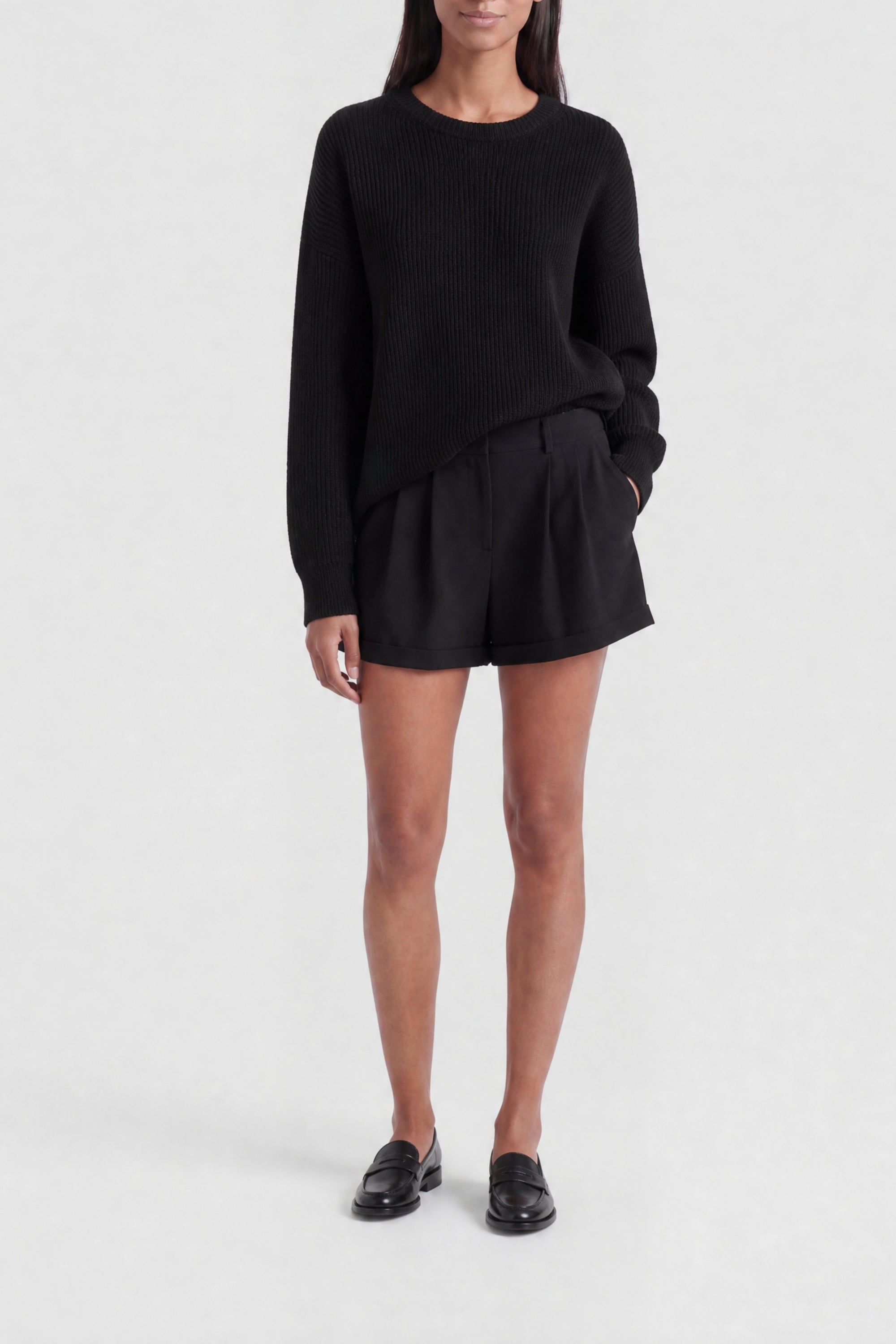 Oversized wool jumper - Black