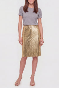 Asymmetrical wrap skirt - Gold