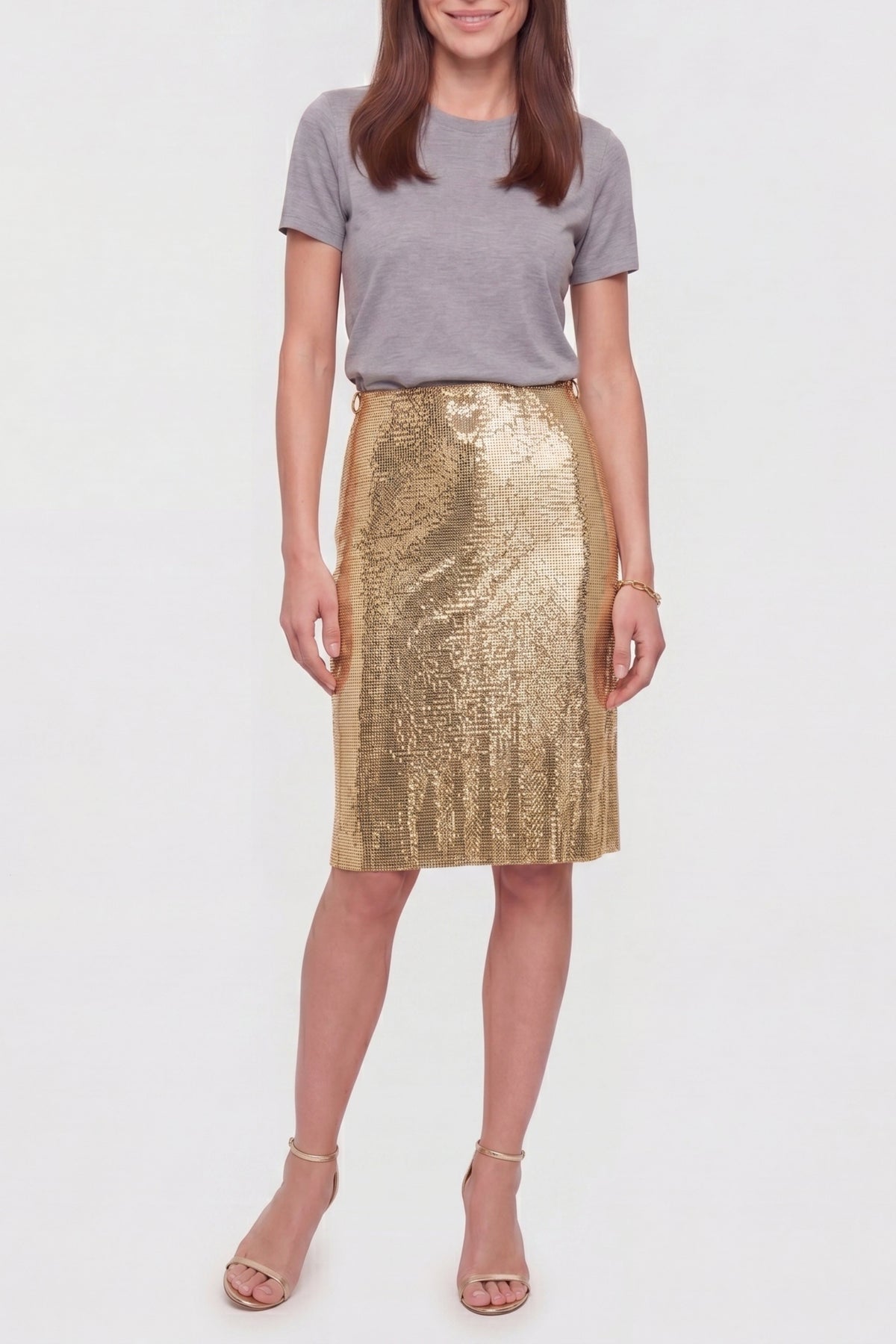 Jupe portefeuille asymétrique - Gold