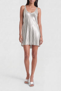Robe en maille métallisée - Silver