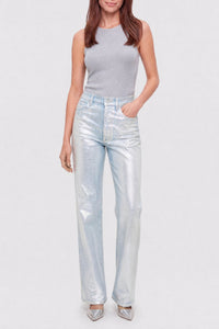 Pantalon droit irisé - Light Silver
