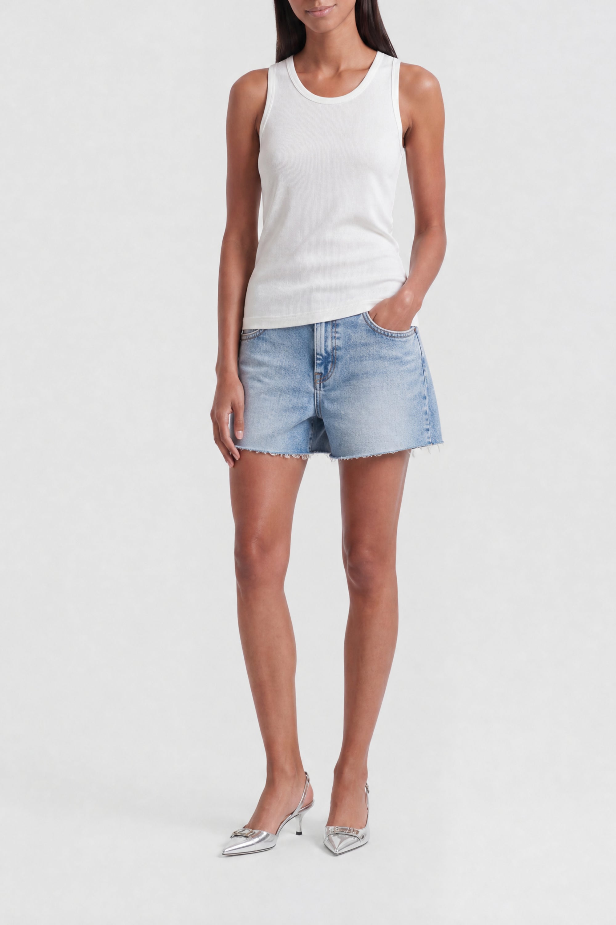 Round-neck tank top - Coconut Milk