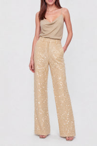 Sequin wide-leg trousers - Transparent