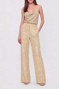 Pantalon large à sequins - Transparent