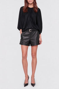 Blouse with draped details - Black