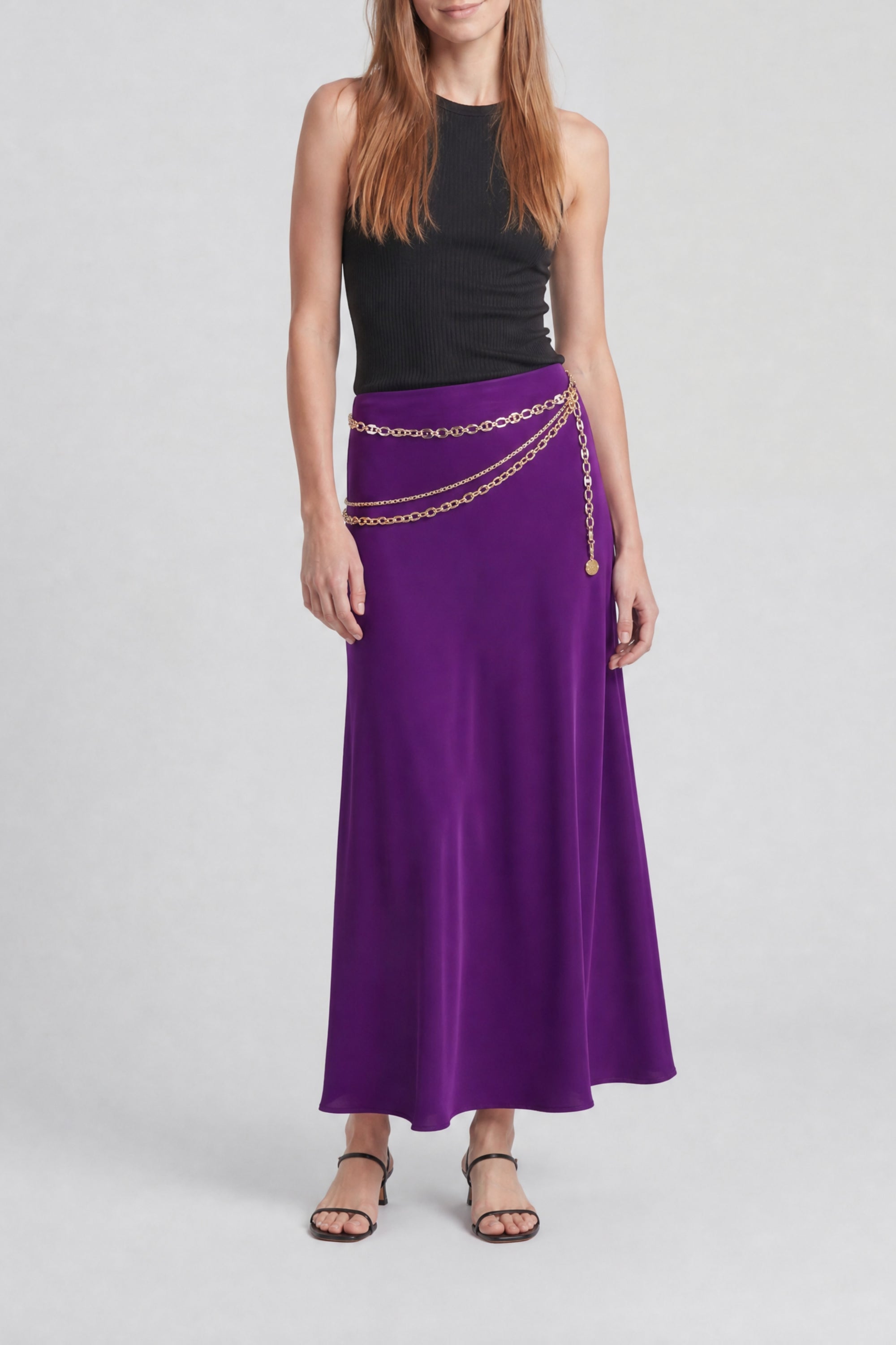Skirt with chain - Violet