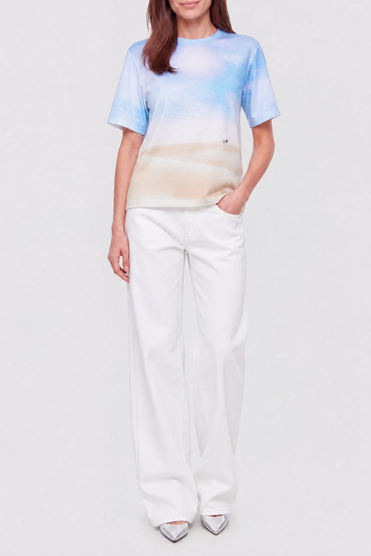 T-shirt large manches courtes - White