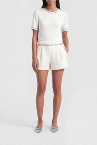 Cotton round-neck jumper - Off White