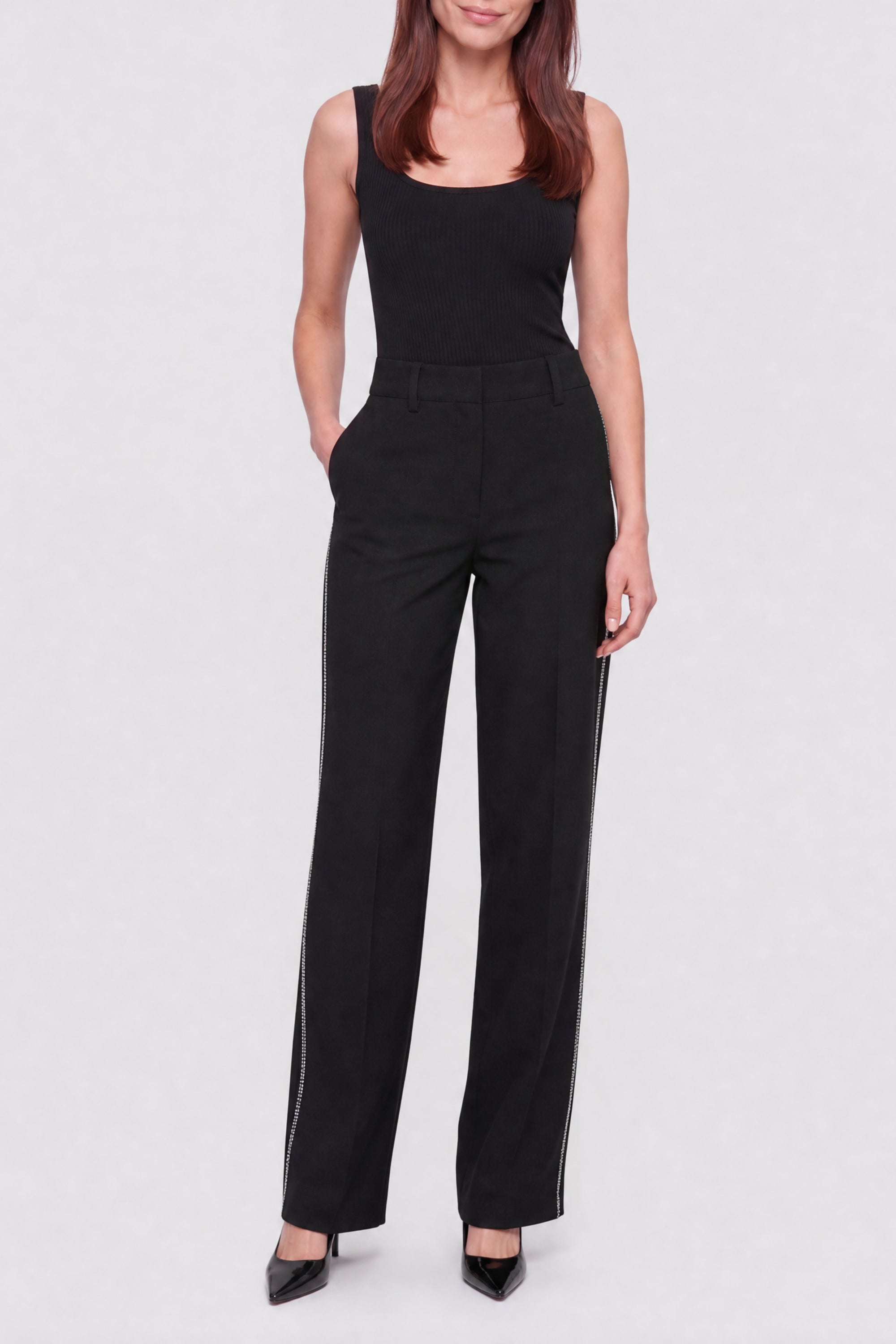 Pantalon droit en laine - Black