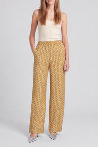 Monogrammed logo trousers - Monogram Beige