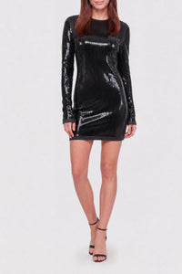 Sequin short dress - Black