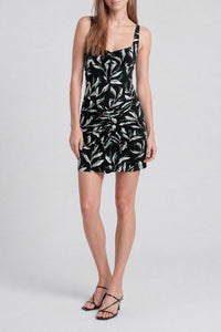 Robe courte à imprimé - Muguet Noir