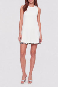 1969 short dress with sequins - Coconut Milk