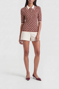 Monogrammed polo shirt - Jacquard New White