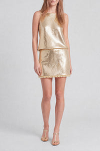 Sequin midi skirt - New Light Gold