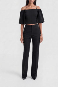 Crop top volanté - Black