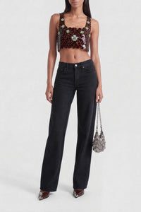 Sequin tank top - Ruby Red