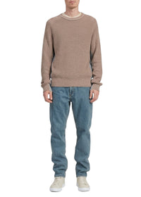 Gabe Splice Crew-neck Jumper - Tan