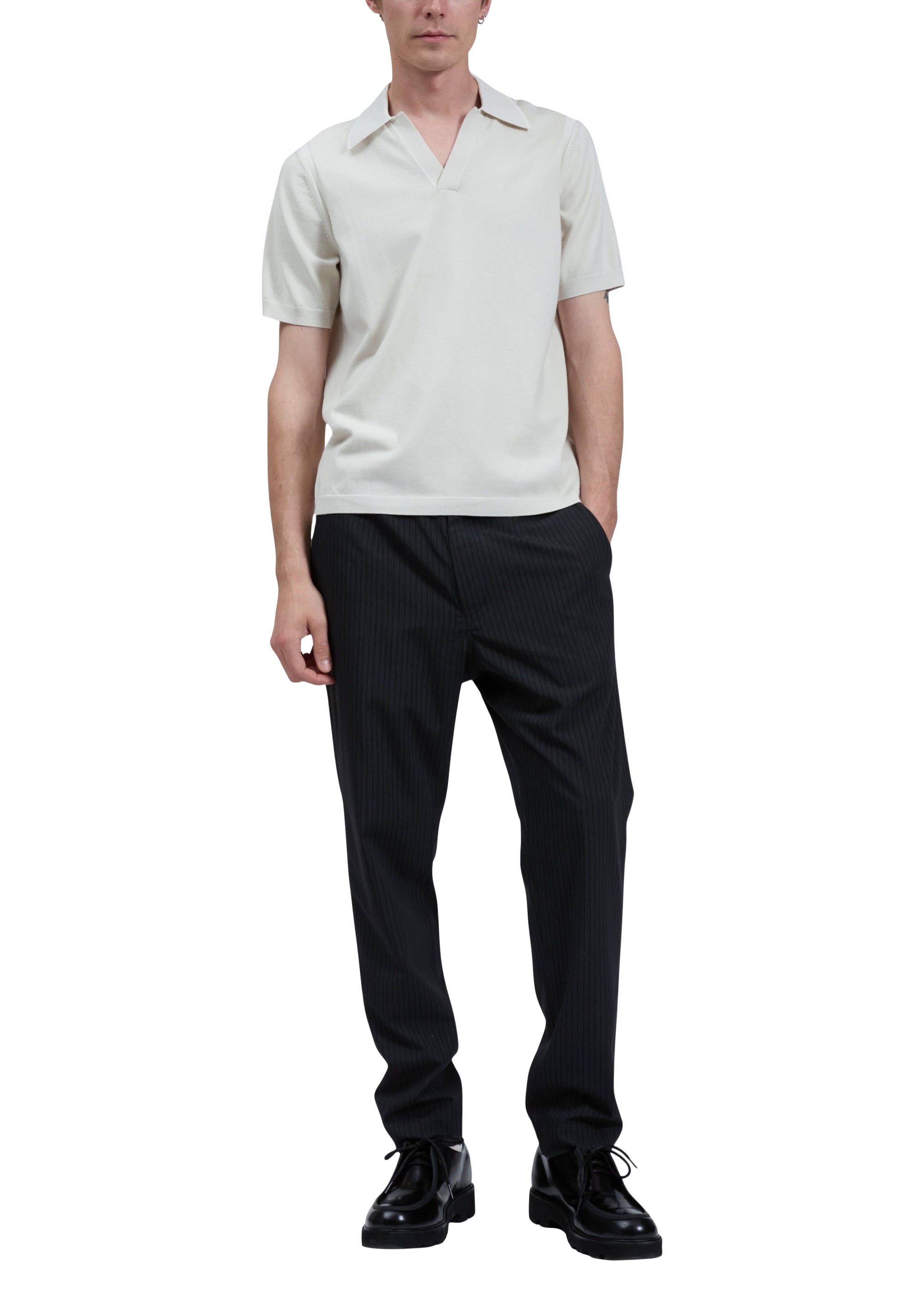 Polo Johnny à côtes en tissu éponge Zuma - Ivory