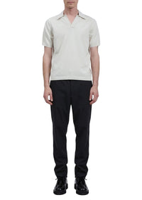Johnny short-sleeved terry polo shirt - Ivory