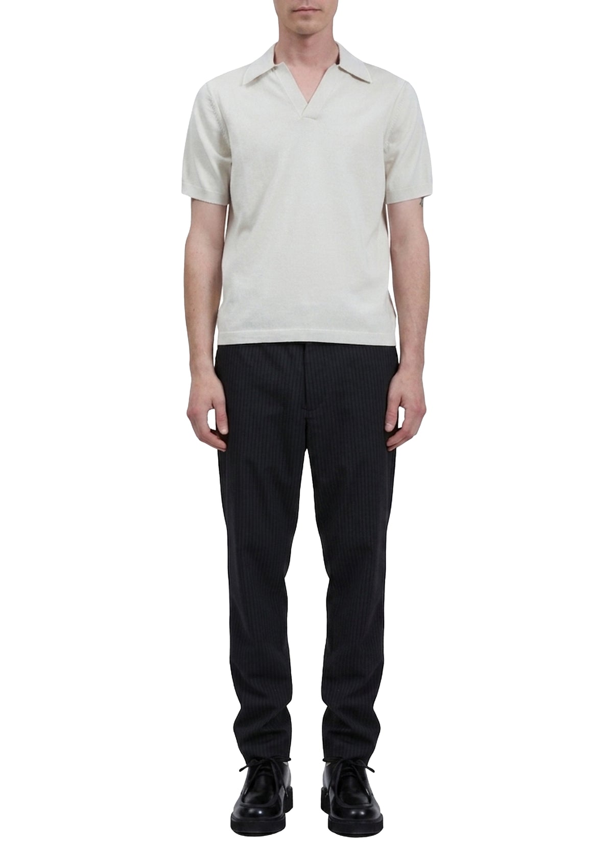 Johnny short-sleeved terry polo shirt - Ivory