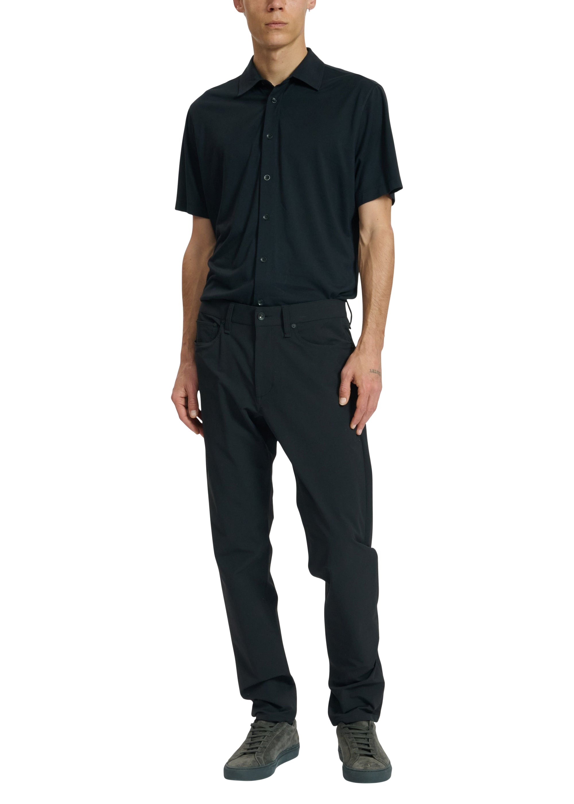 Pantalon 5 poches en nylon Fit 3 - Noir