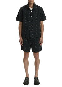 Marc embroidered linen shorts - Black