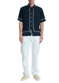 Dalton embroidered shirt - Blue
