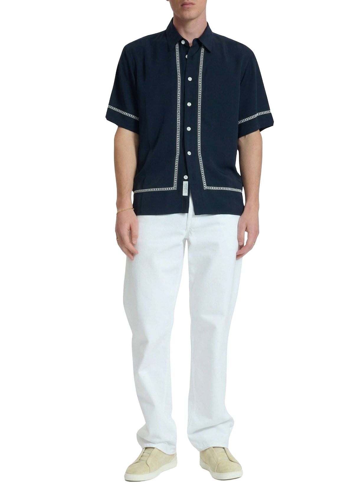 Dalton embroidered shirt - Blue