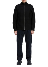 Fit 4 Rigid Jacquard Denim Trousers - Black