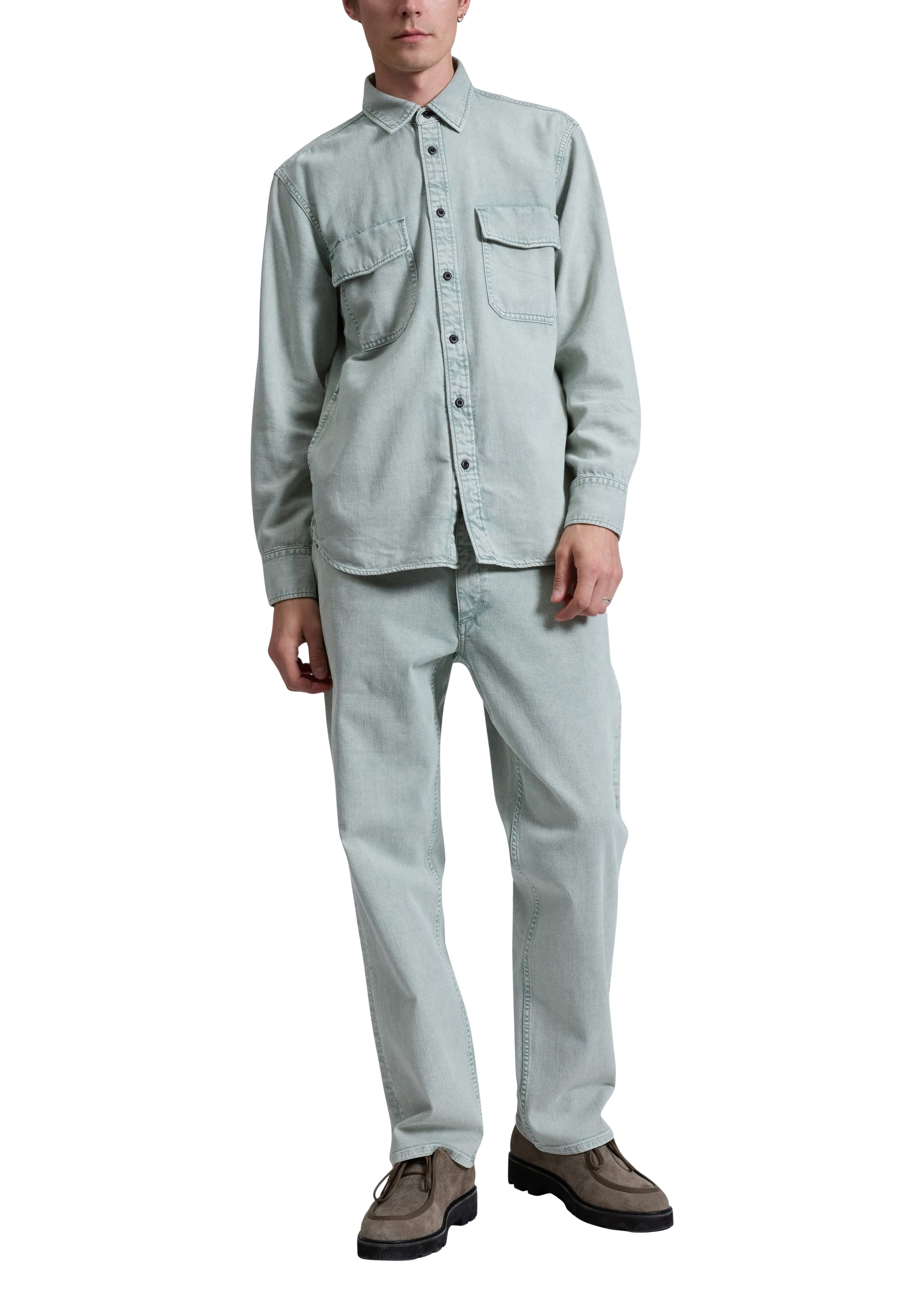 Chemise CPO en denim - Bleu Gris