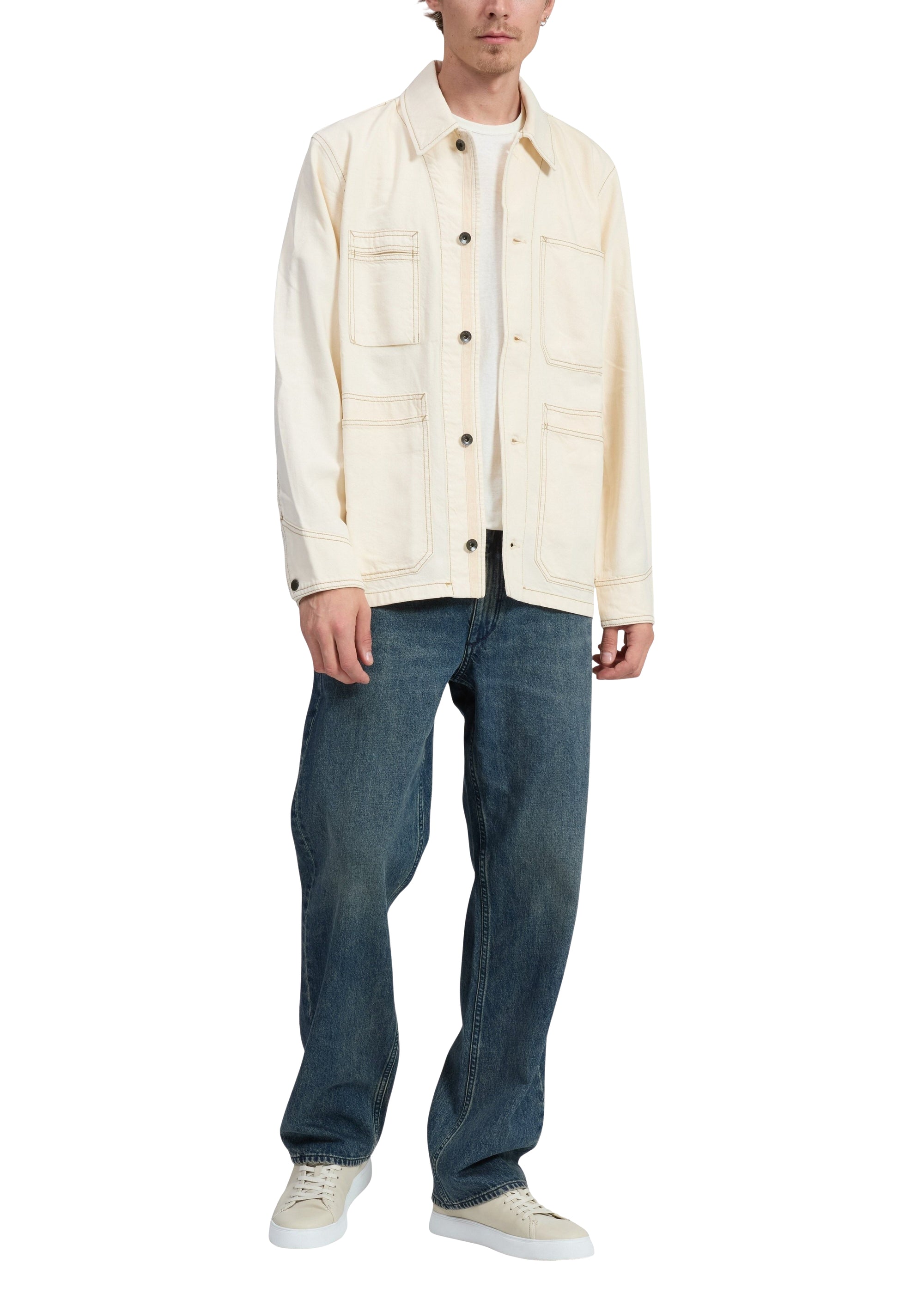 Veste de travail en denim Graham - Ecru