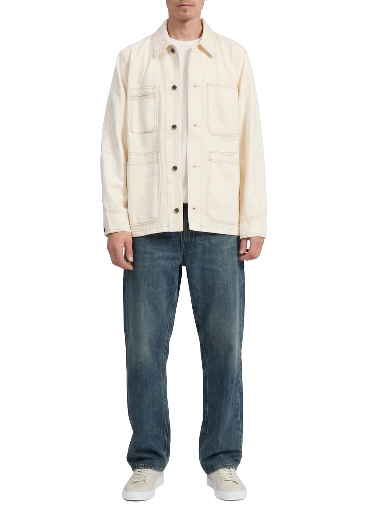 Graham denim work jacket - Ecru
