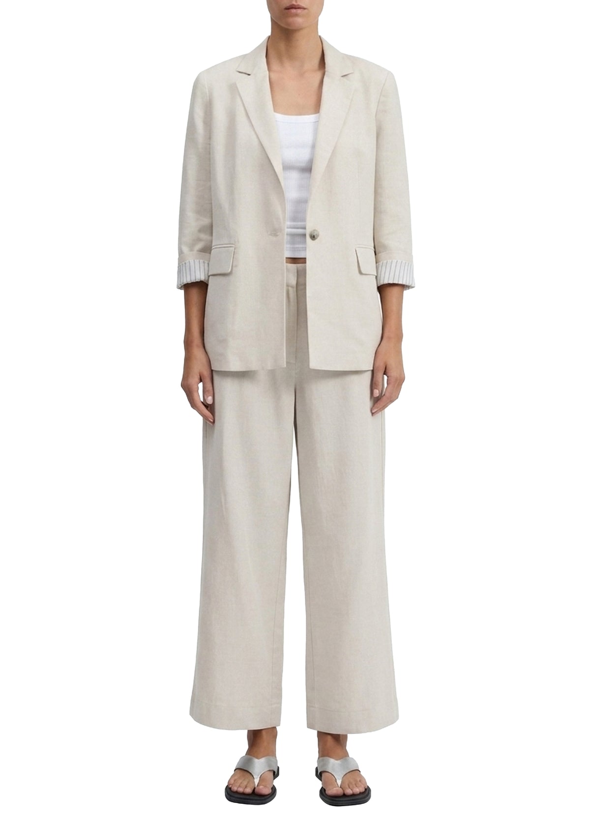 Allison loose-fit trousers - Ivory