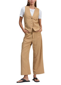 Pantalon en lin Allison - Fawn