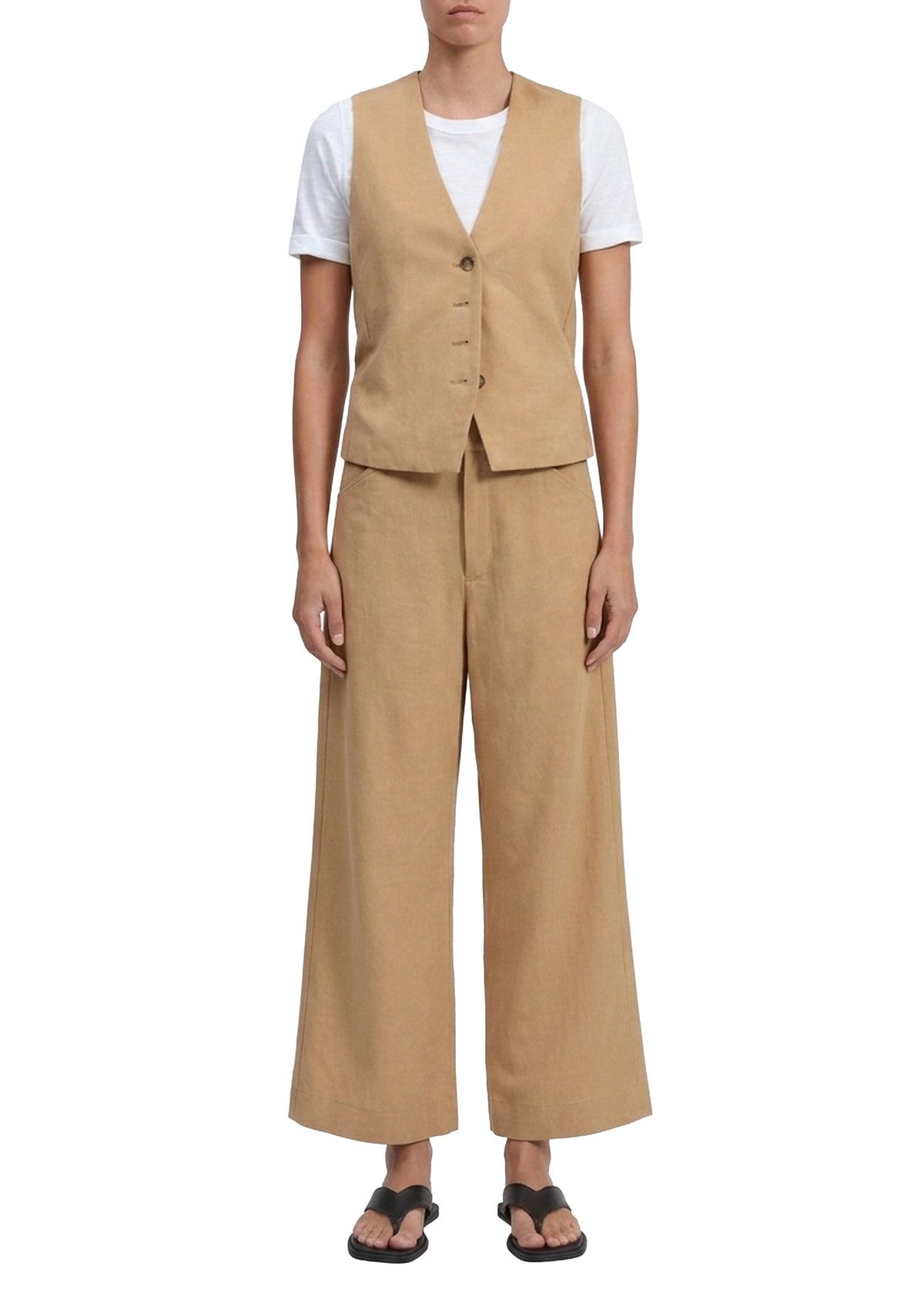 Allison loose-fit trousers - Fawn