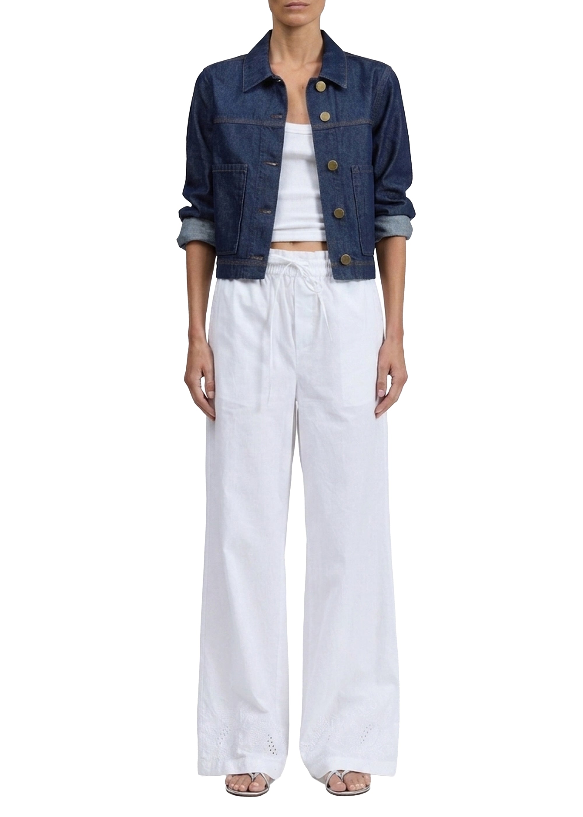 Marin wide-leg trousers - White
