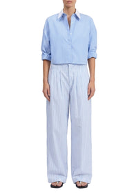 Navy-striped shirt - Light Blue