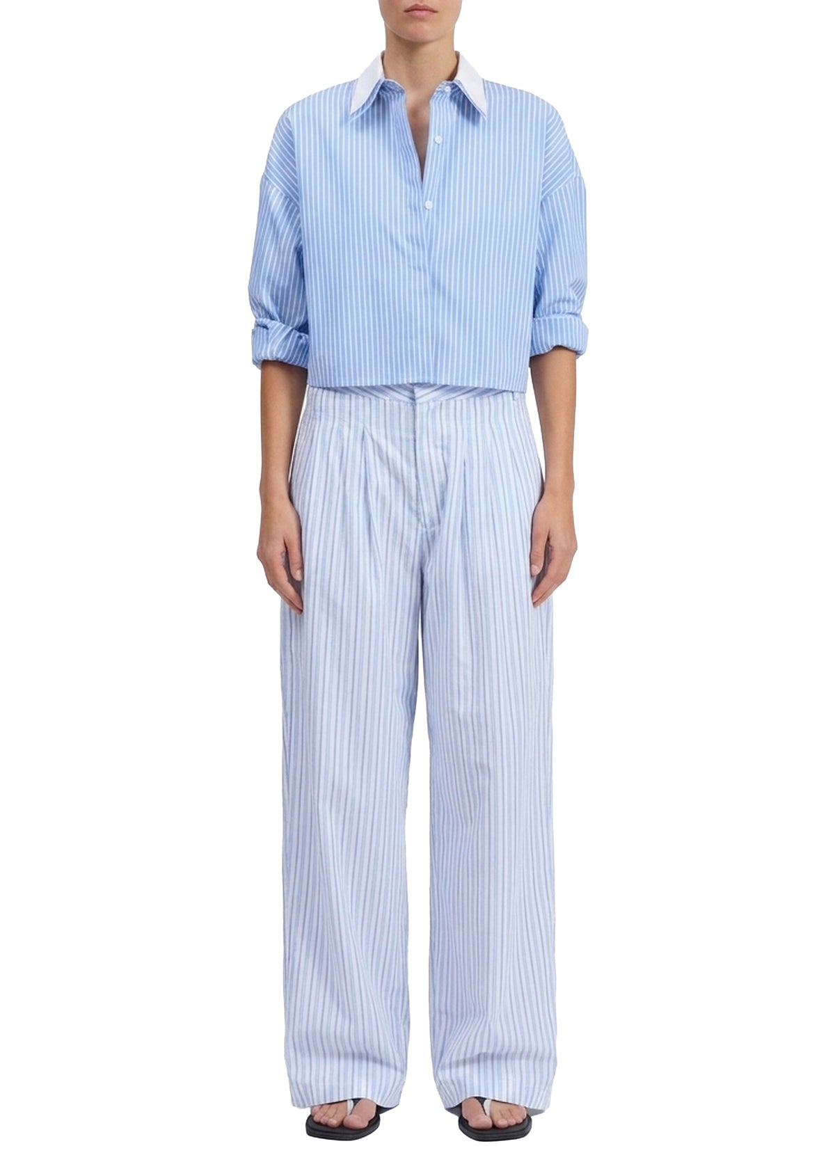 Navy-striped shirt - Light Blue