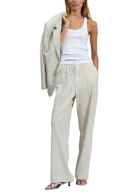 Pantalon Siena en laine à rayures latérales - Ivory