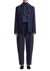 Zora round-neck blazer - Blue