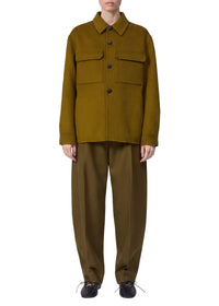Soula wool shirt jacket - Gold