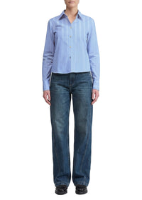 Dayton long-sleeved striped shirt - Light Blue