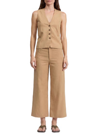 Paulette sleeveless cardigan - Fawn