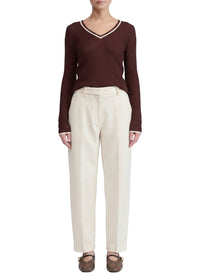 Vicky straight-leg trousers - Ivory