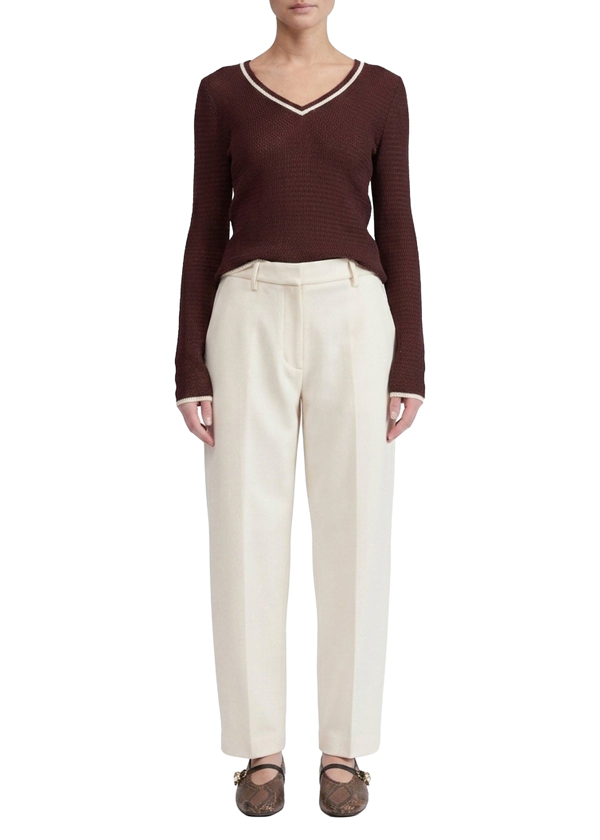 Vicky straight-leg trousers - Ivory